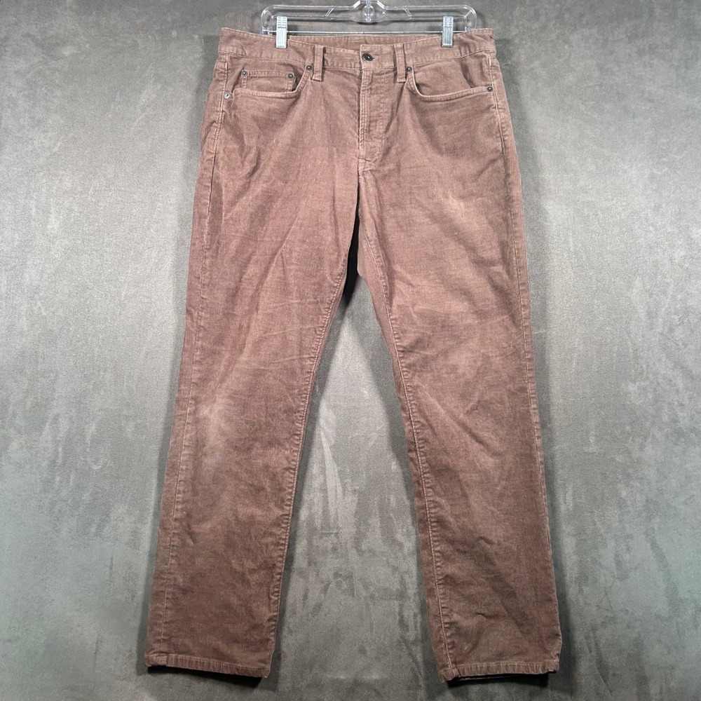 Bonobos Mens Slim Fit Corduroy Pants Brown 34x30 Five Pocket Casual